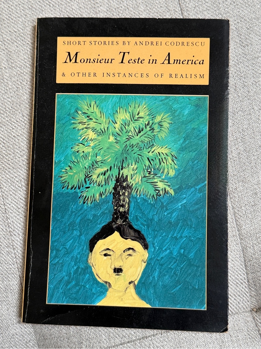 Book: Monsieur Teste in America. Short stories by Andrew Codrescu. Signed copy.